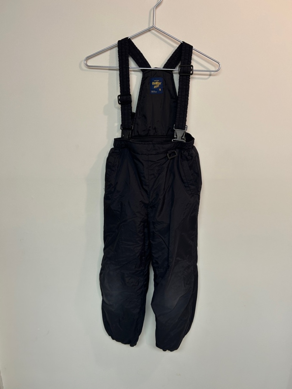 OshKosh B'gosh Black Kids Snow Overalls with Adjustable Straps